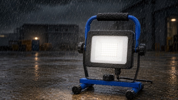 IP rated AC work light for professional jobsite lighting