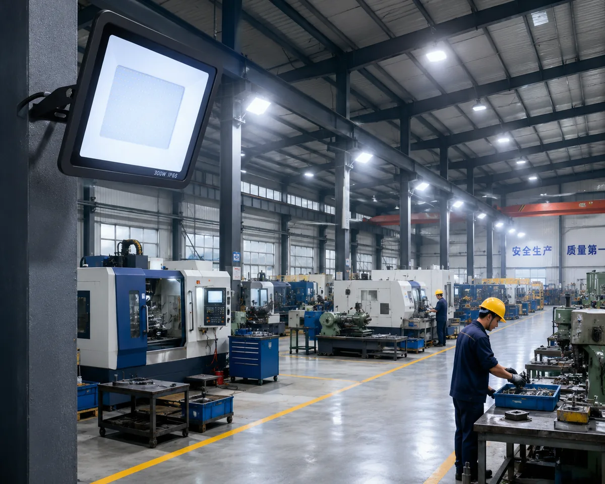 High-Output LED Flood Lights used for outdoor area lighting