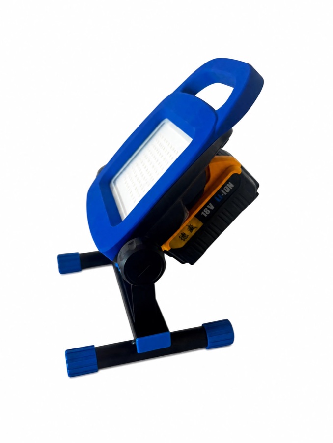 Side view showing the adjustable stand of the FX-PT battery work light