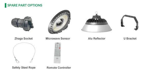 HB21 UFO high bay optional accessories