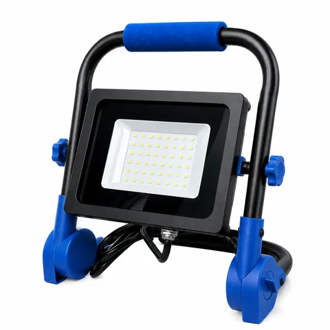 Heavy-Duty Foldable AC Work Light angled front view