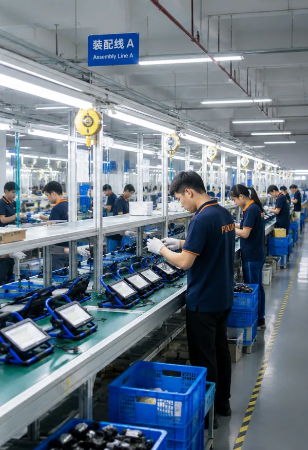 FUXIN LIGHT assembly line and quality control process