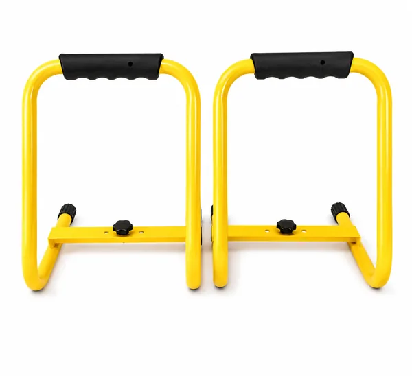 Double portable work light stand comparison view