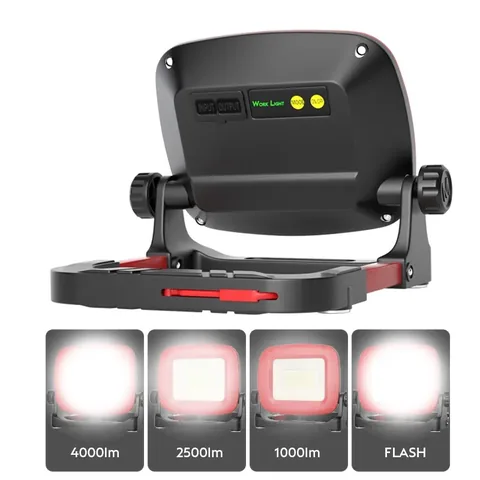 4000lm rechargeable work light rear view