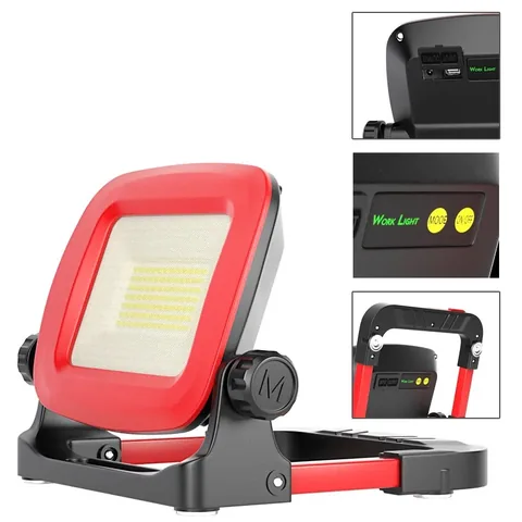 4000lm rechargeable work light mode and charging detail