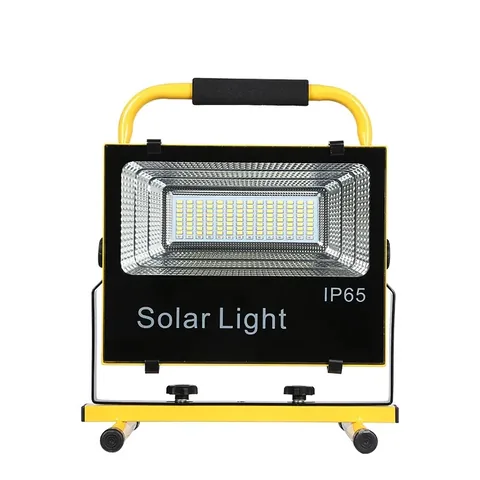 Integrated solar work light front view