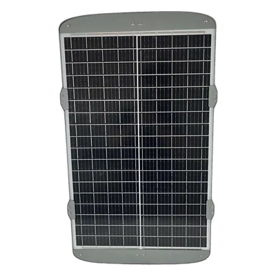 Integrated solar street light detail view