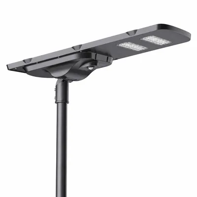 Integrated solar street light front view