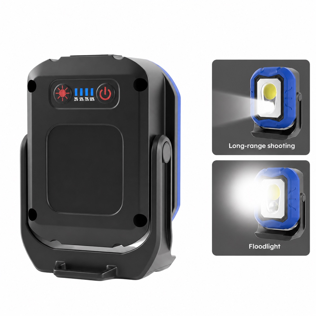 WT-9105 COB floodlight and LED long-range spotlight functions
