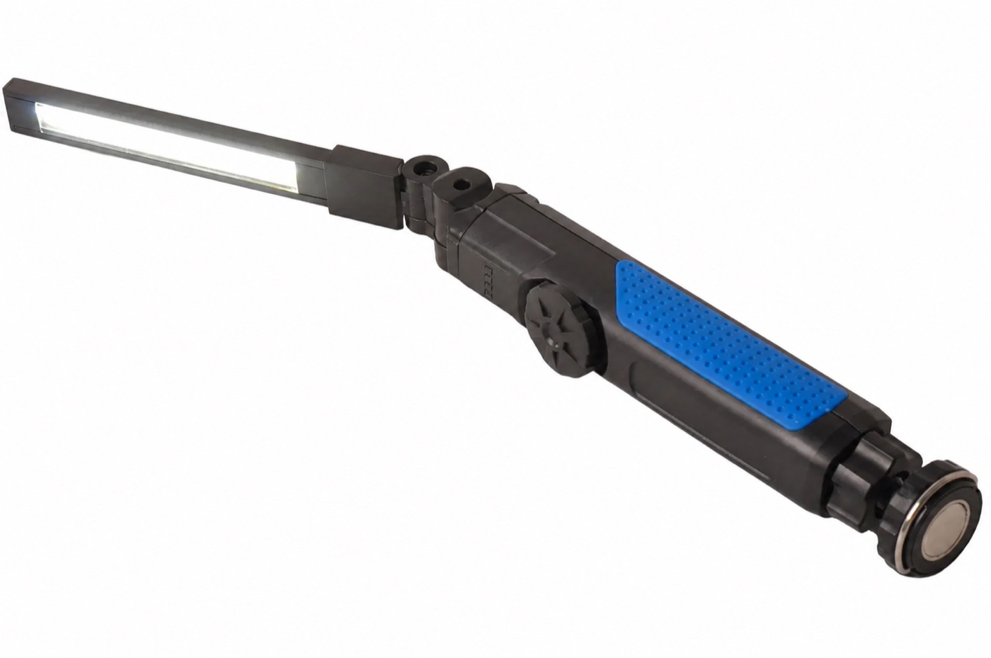 L035 rechargeable work light in an angled 360 degree adjustable position