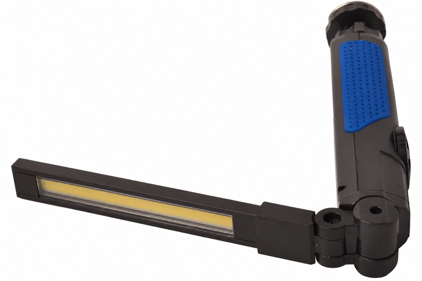 L035 foldable COB inspection work light in a full vertical adjusted position