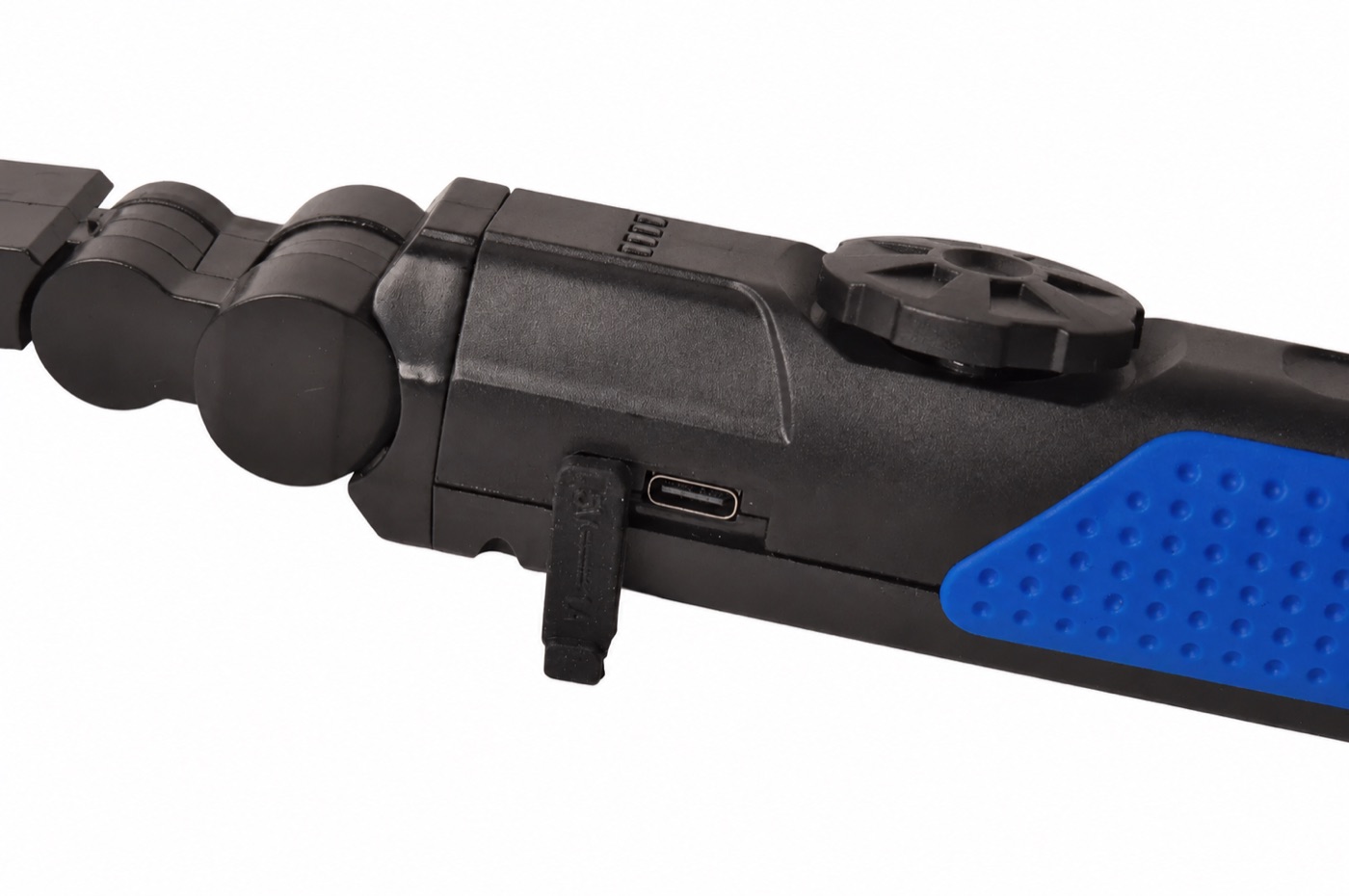 Close-up of the USB Type-C charging port on the L035 work light