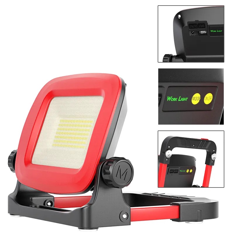 4000lm rechargeable work light mode and charging detail