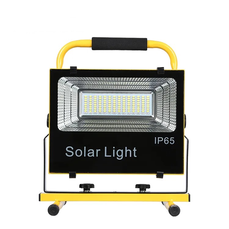Integrated solar work light front view