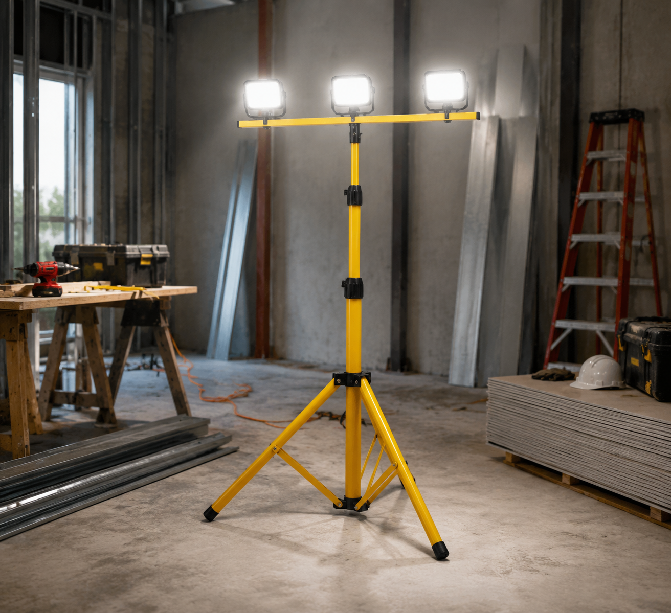 Adjustable heavy duty lighting stand application